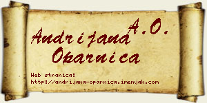 Andrijana Oparnica vizit kartica